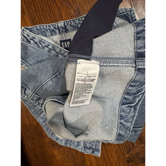 GAP Denim Vest Medium Indigo Women’s Sleeveless Button Front Longline Pockets M - Picture 7 of 12